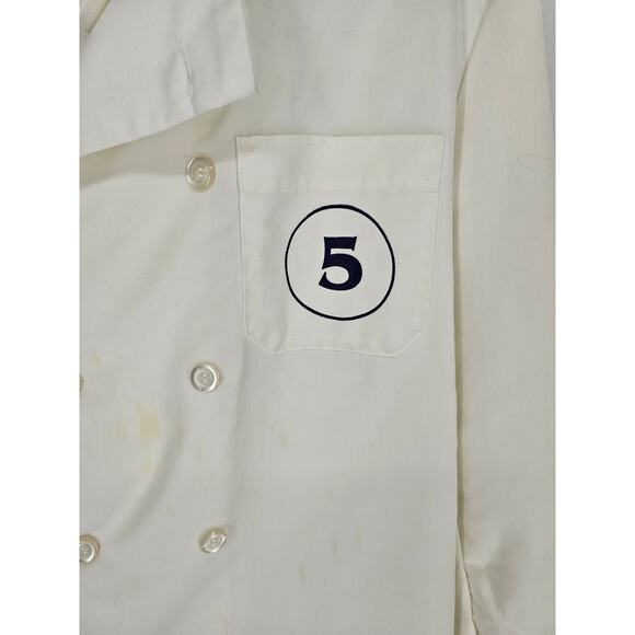 Wrangler Men's White Polyester Blend Durable Double Breasted Chef Coat Size 38 - Picture 3 of 5